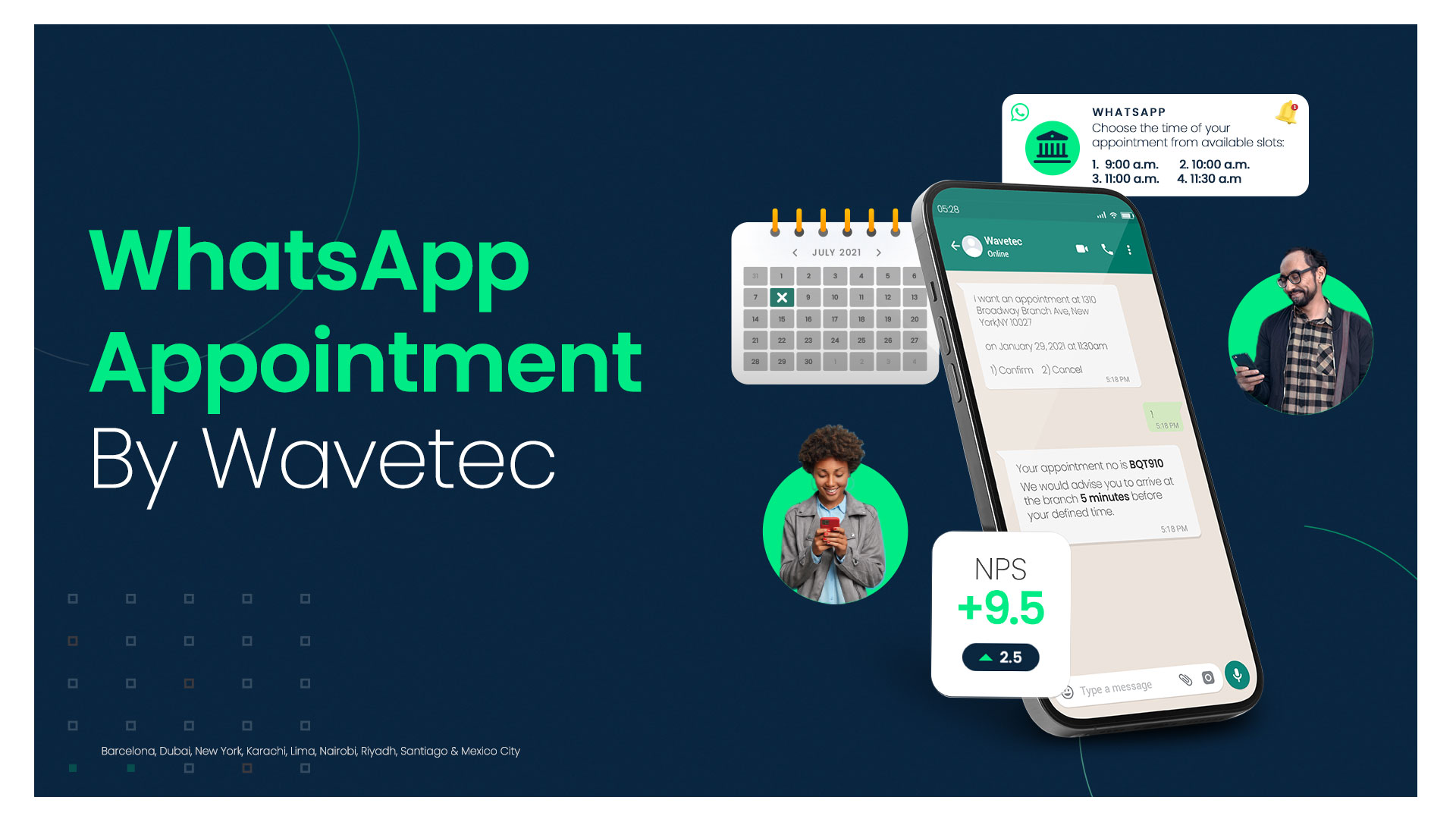 how to send an appointment in whatsapp